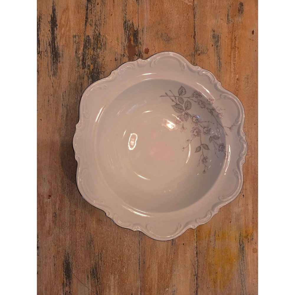 Mitterteich Bavaria Fragrance China Soup Bowl‎ Scalloped Floral Germany 9 Inch